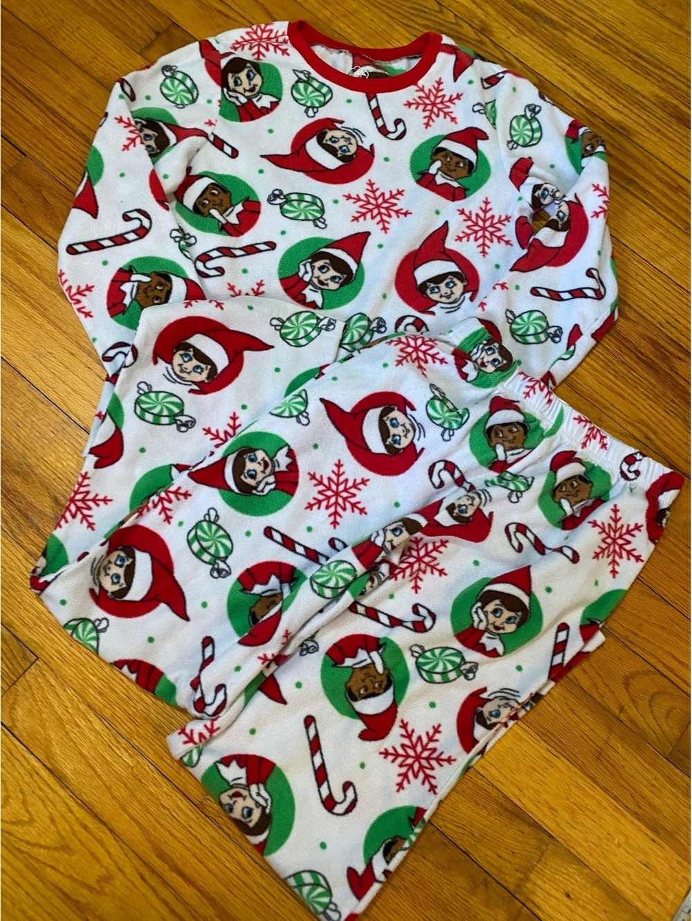 Elf On The Shelf Girls Pjs Pajamas Size 10-12